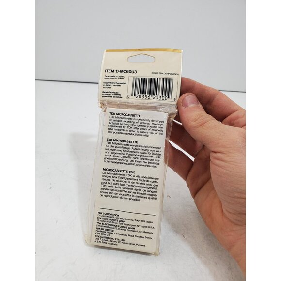 Vintage mini cassettes TDK MC60 3pcs NEW. Dictaphone Mini Cassette - Picture 4 of 10